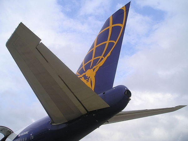  The empennage of a Boeing 747-200.